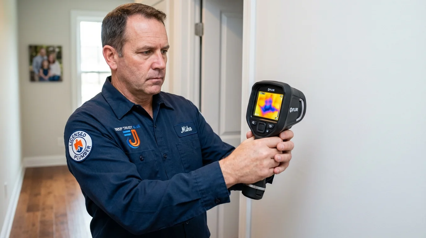 Thermal imaging leak detection by Johns Plumbing LLC in Rogers City